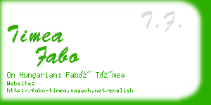 timea fabo business card